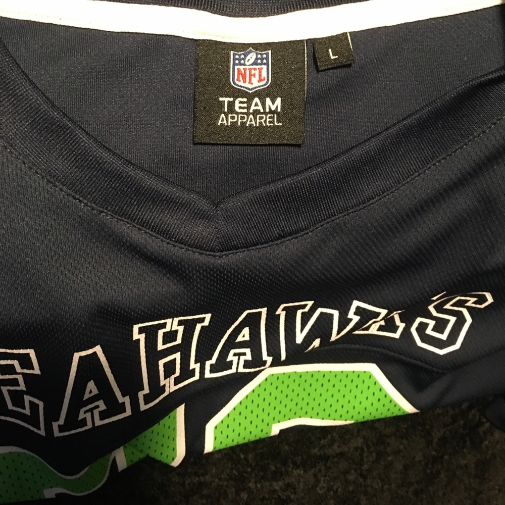 NFL Seahawks (Copy) navy blue/green neon men’s tee - Picture 4 of 7